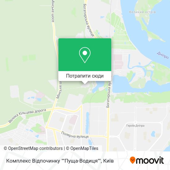 Карта Комплекс Відпочинку ""Пуща-Водиця""