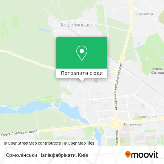 Карта Єрмолінськи Напівфабрікати