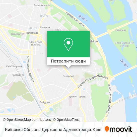 Карта Київська Обласна Державна Адміністрація