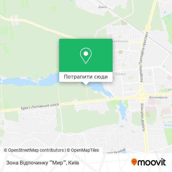 Карта Зона Відпочинку ""Мир""