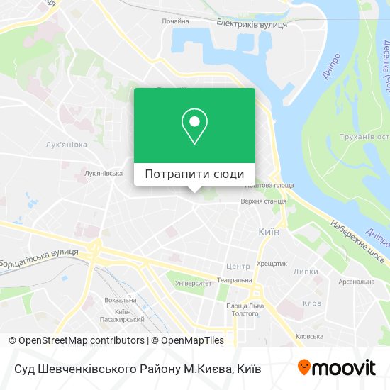 Карта Суд Шевченківського Району М.Києва