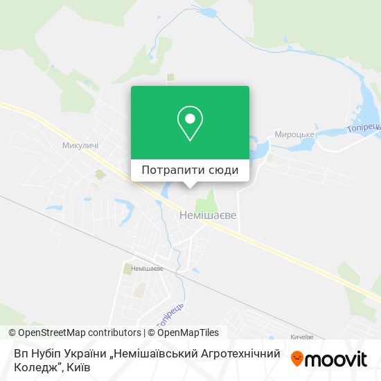 Карта Вп Нубіп України „Немішаївський Агротехнічний Коледж”