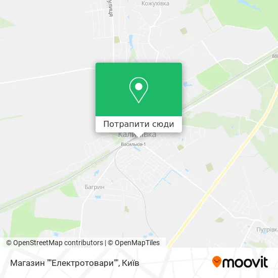 Карта Магазин ""Електротовари""
