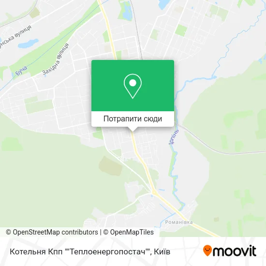 Карта Котельня Кпп ""Теплоенергопостач""