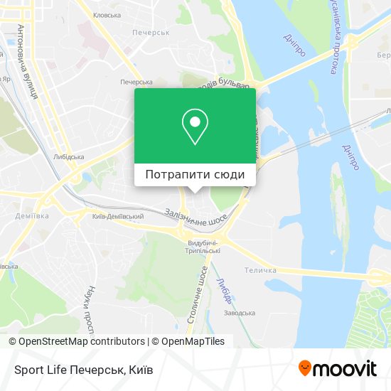 Карта Sport Life Печерськ