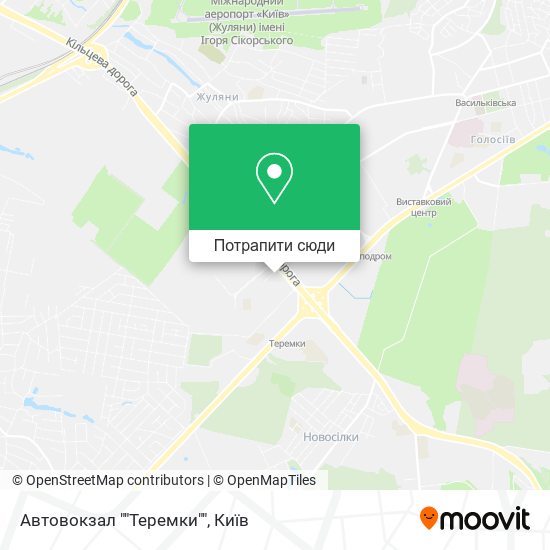 Карта Автовокзал ""Теремки""