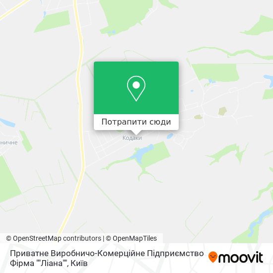 Карта Приватне Виробничо-Комерційне Підприємство Фірма ""Ліана""
