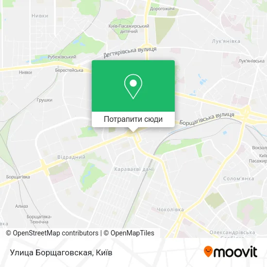 Карта Улица Борщаговская