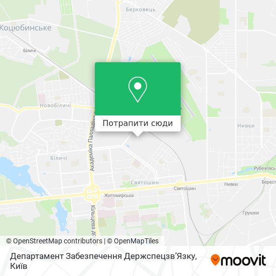 Карта Департамент Забезпечення Держспецзв’Язку
