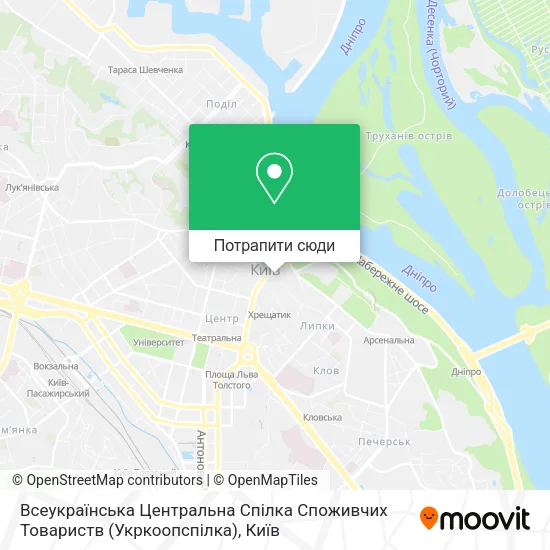 Карта Всеукраїнська Центральна Спілка Споживчих Товариств (Укркоопспілка)