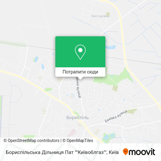 Карта Бориспільська Дільниця Пат ""Київоблгаз""