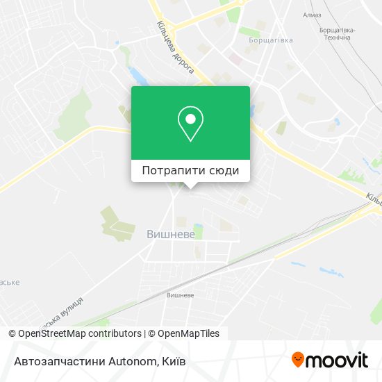 Карта Автозапчастини Autonom