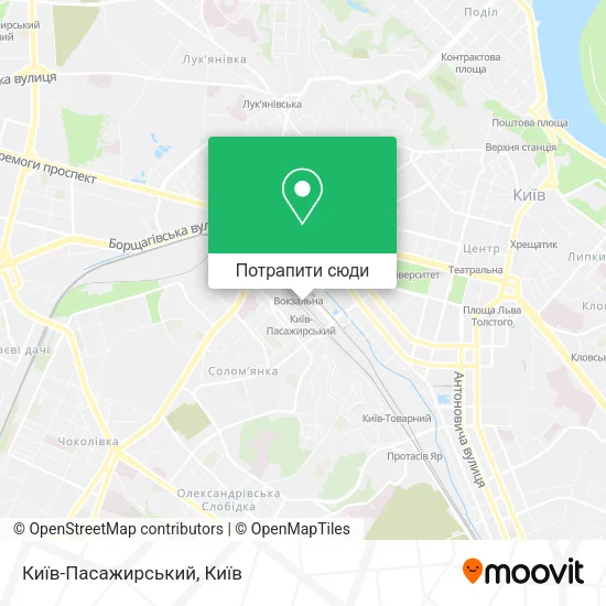 Карта Київ-Пасажирський