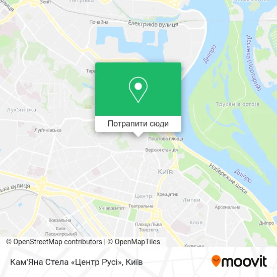 Карта Кам'Яна Стела «Центр Русі»