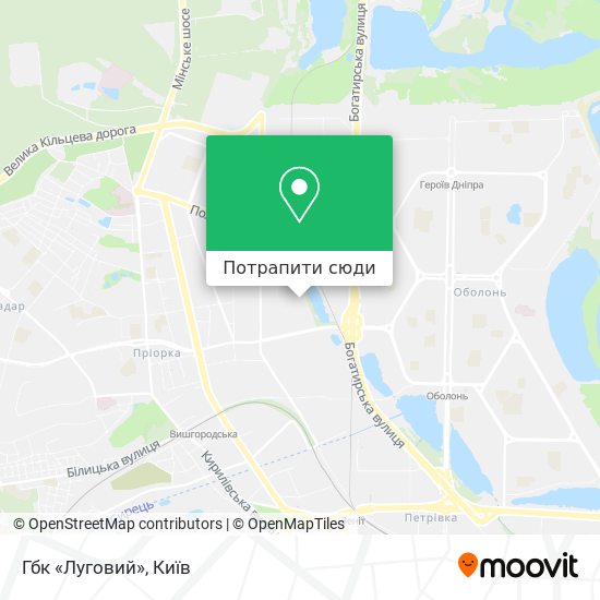 Карта Гбк «Луговий»