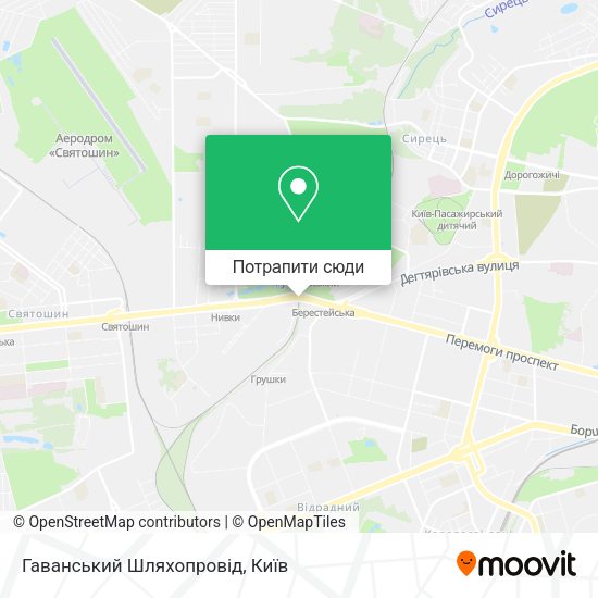 Карта Гаванський Шляхопровід