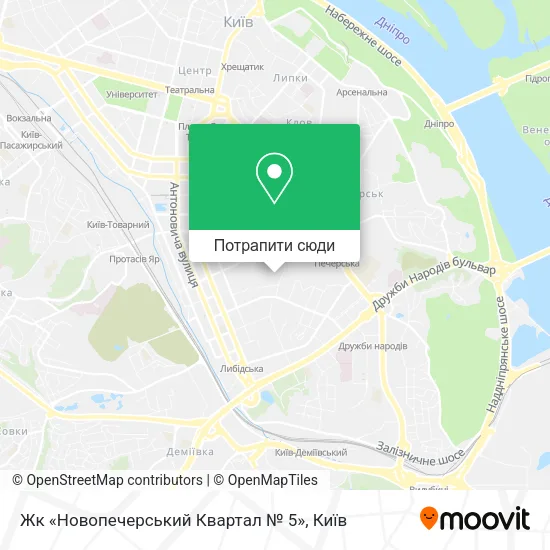 Карта Жк «Новопечерський Квартал № 5»