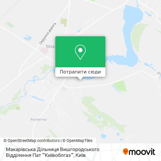 Карта Макарівська Дільниця Вишгородського Відділення Пат ""Київоблгаз""