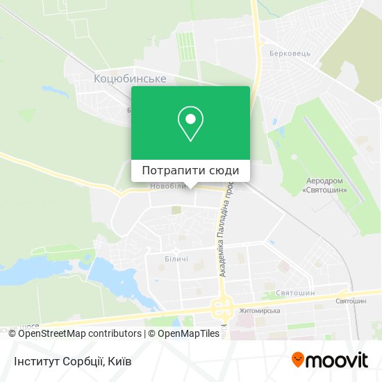 Карта Інститут Сорбції