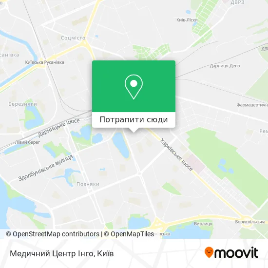 Карта Медичний Центр Інго