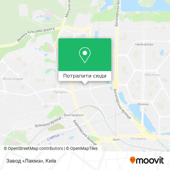 Карта Завод «Лакма»