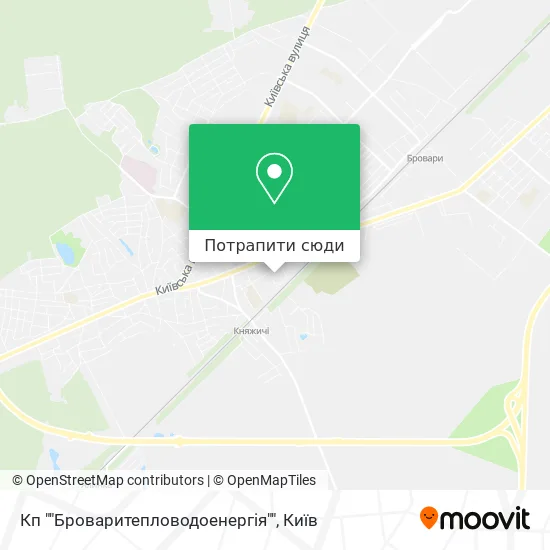 Карта Кп ""Броваритепловодоенергія""