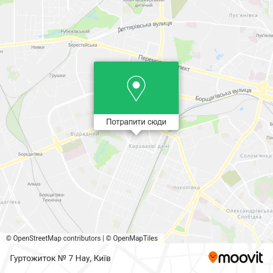 Карта Гуртожиток № 7 Нау