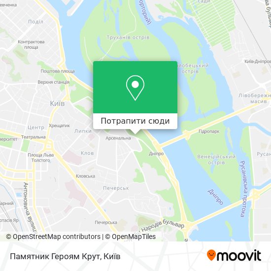 Карта Памятник Героям Крут