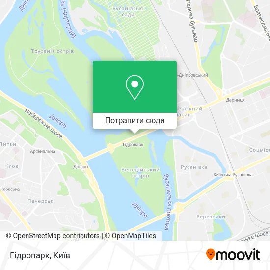 Карта Гідропарк