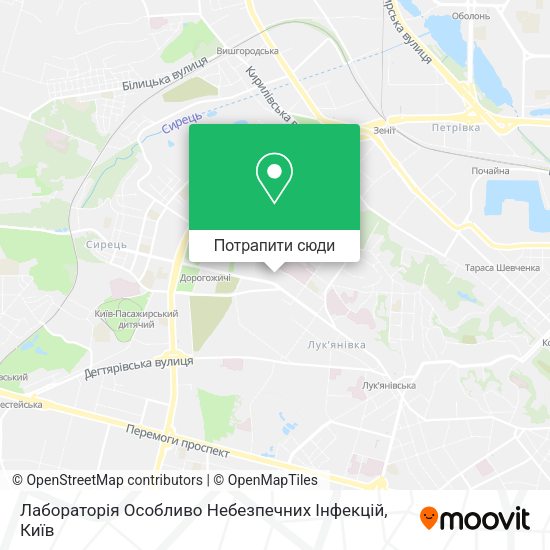 Карта Лабораторія Особливо Небезпечних Інфекцій