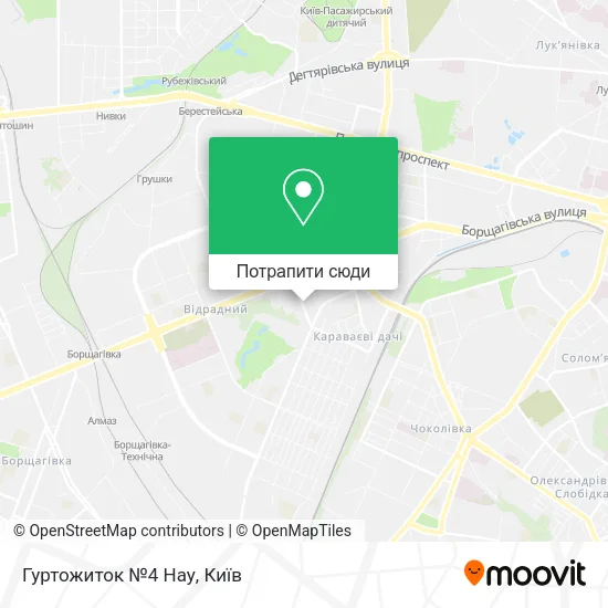Карта Гуртожиток №4 Нау