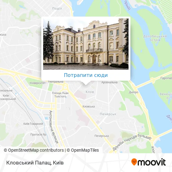 Карта Кловський Палац