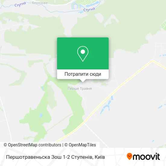 Карта Першотравеньска Зош 1-2 Ступенiв