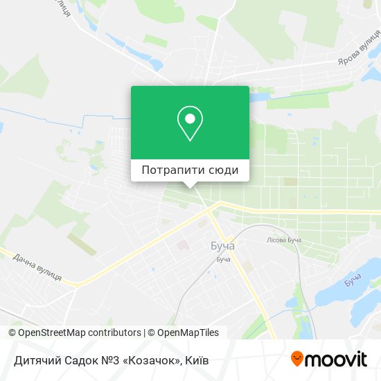 Карта Дитячий Садок №3 «Козачок»