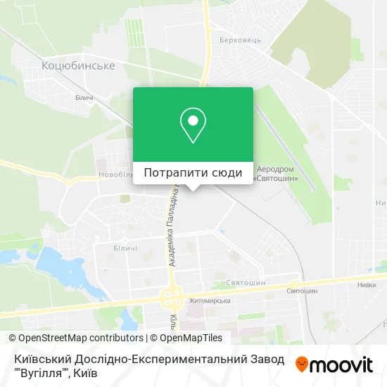 Карта Київський Дослідно-Експериментальний Завод ""Вугілля""