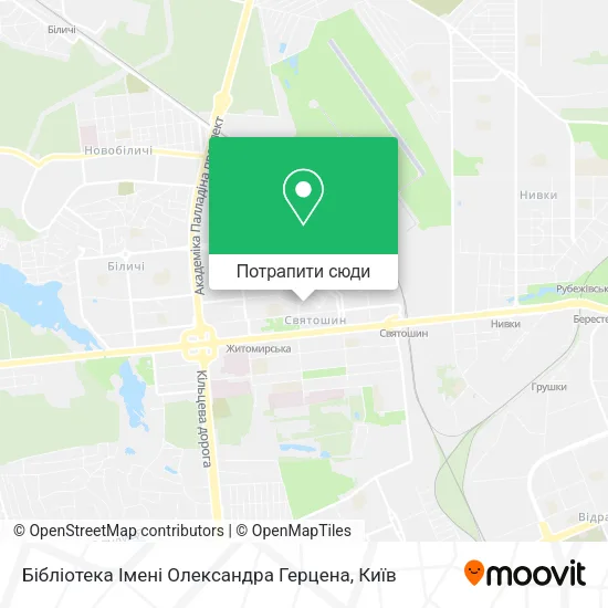 Карта Бібліотека Імені Олександра Герцена