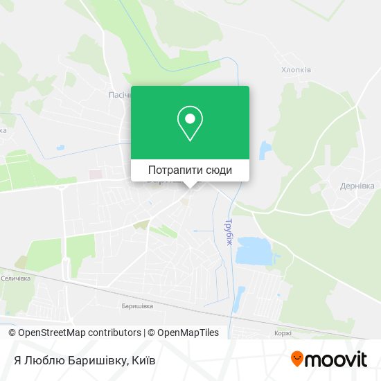 Карта Я Люблю Баришівку