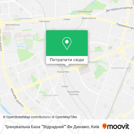 Карта Тренувальна База ""Відрадний"" Фк Динамо
