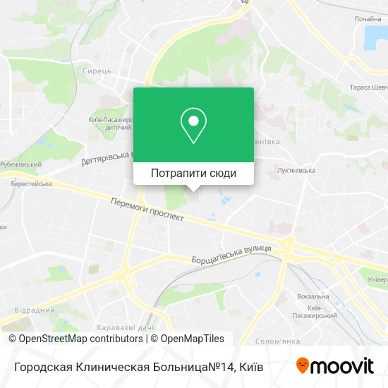 Карта Городская Клиническая Больница№14