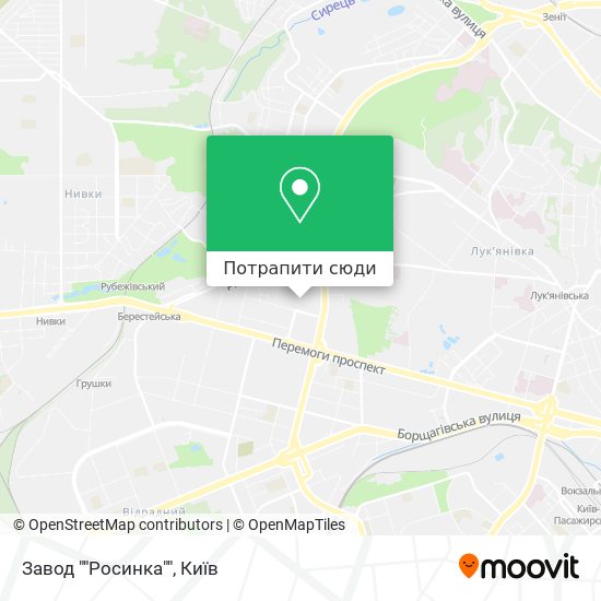 Карта Завод ""Росинка""