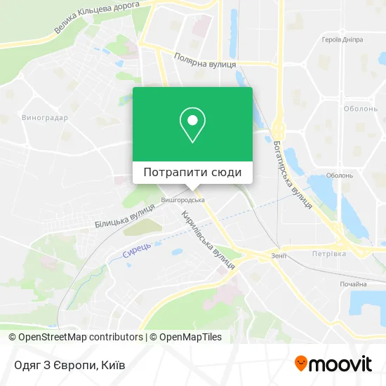 Карта Одяг З Європи