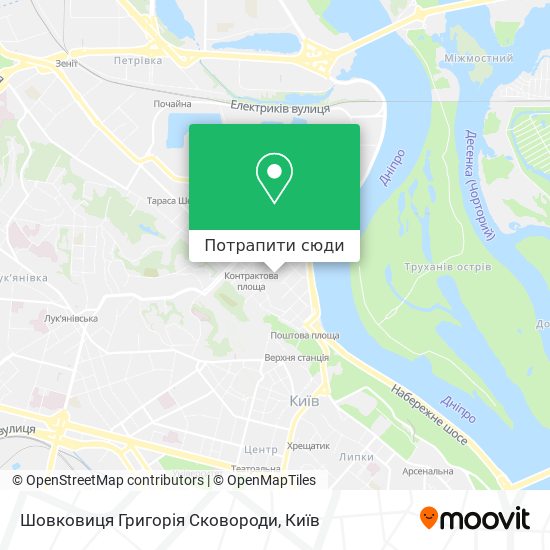 Карта Шовковиця Григорія Сковороди