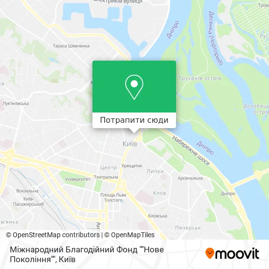 Карта Міжнародний Благодійний Фонд ""Нове Покоління""