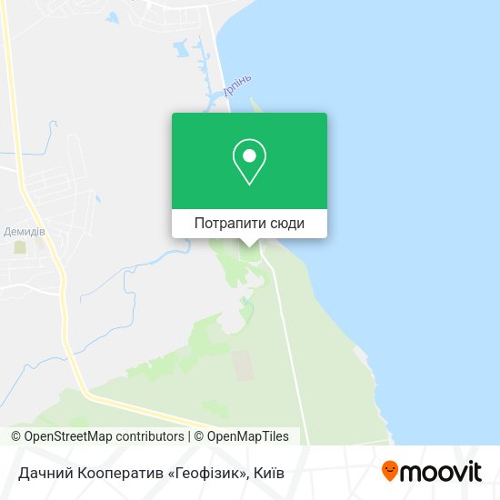 Карта Дачний Кооператив «Геофізик»