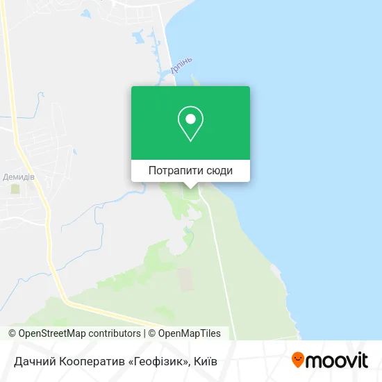 Карта Дачний Кооператив «Геофізик»