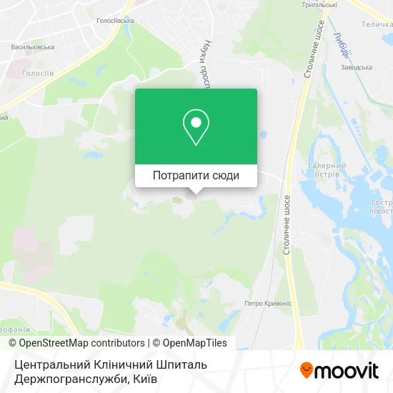Карта Центральний Кліничний Шпиталь Держпогранслужби