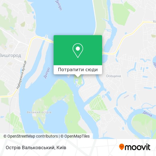 Карта Острів Вальковський