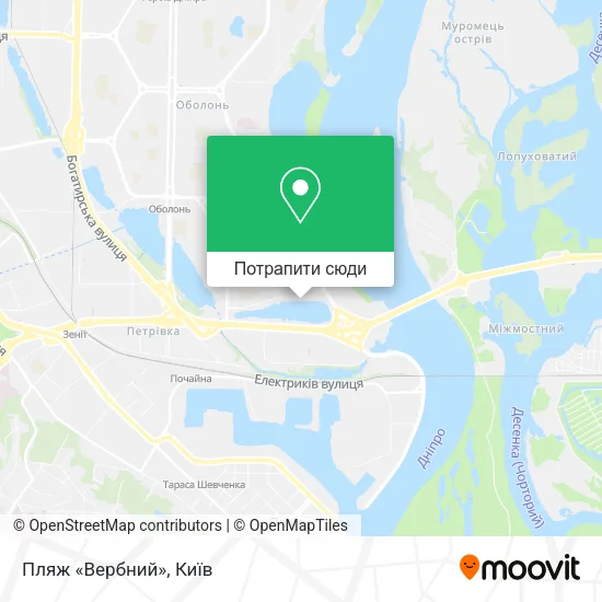 Карта Пляж «Вербний»