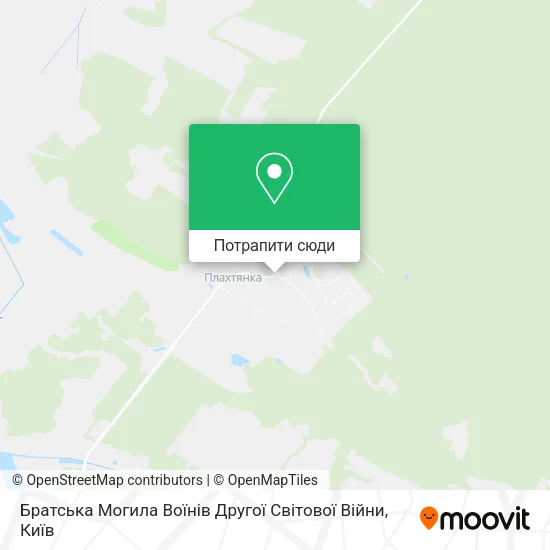 Карта Братська Могила Воїнів Другої Світової Війни