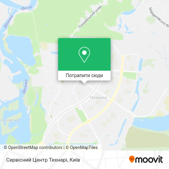 Карта Сервісний Центр Технарі
